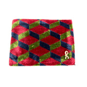 Roberta di Camerino | Geometric Bifold Wallet | Multicolour Velvet and Black Leather | Gold-Tone Hardware