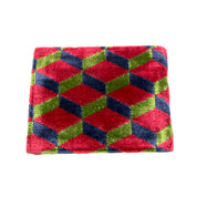 Roberta di Camerino | Geometric Bifold Wallet | Multicolour Velvet and Black Leather | Gold-Tone Hardware