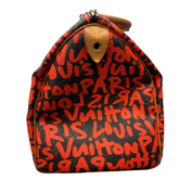 Louis Vuitton | Red Graffiti Monogram Style Speedy Top Handle Bag (Pristine Condition)