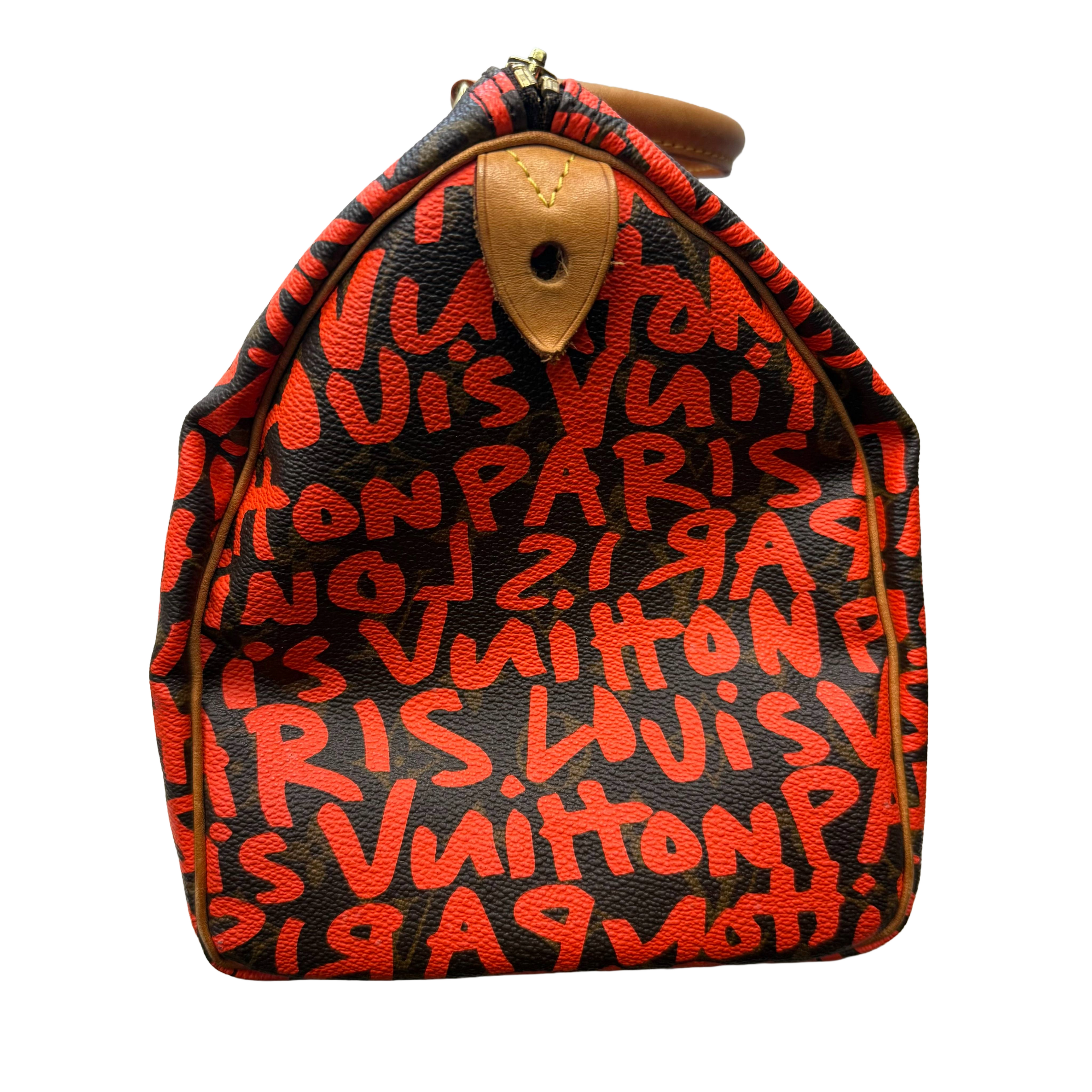 Louis Vuitton | Red Graffiti Monogram Style Speedy Top Handle Bag (Pristine Condition)