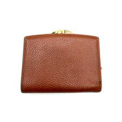Burberrys | Vintage Bifold Wallet with Coin Purse | Brown Grained Leather | Gold-Tone Hardware