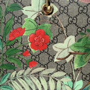 Gucci | Floral Bird Print Monogram Bamboo Handle Tote Bag (Pristine Condition)
