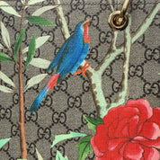 Gucci | Floral Bird Print Monogram Bamboo Handle Tote Bag (Pristine Condition)