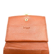 Burberrys | Vintage Bifold Wallet with Coin Purse | Brown Grained Leather | Gold-Tone Hardware