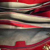 Gucci | Floral Bird Print Monogram Bamboo Handle Tote Bag (Pristine Condition)