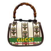 Gucci | Bamboo Handle Embroidered Canvas Top Handle Bag – Centennial Edition (Pristine Condition)