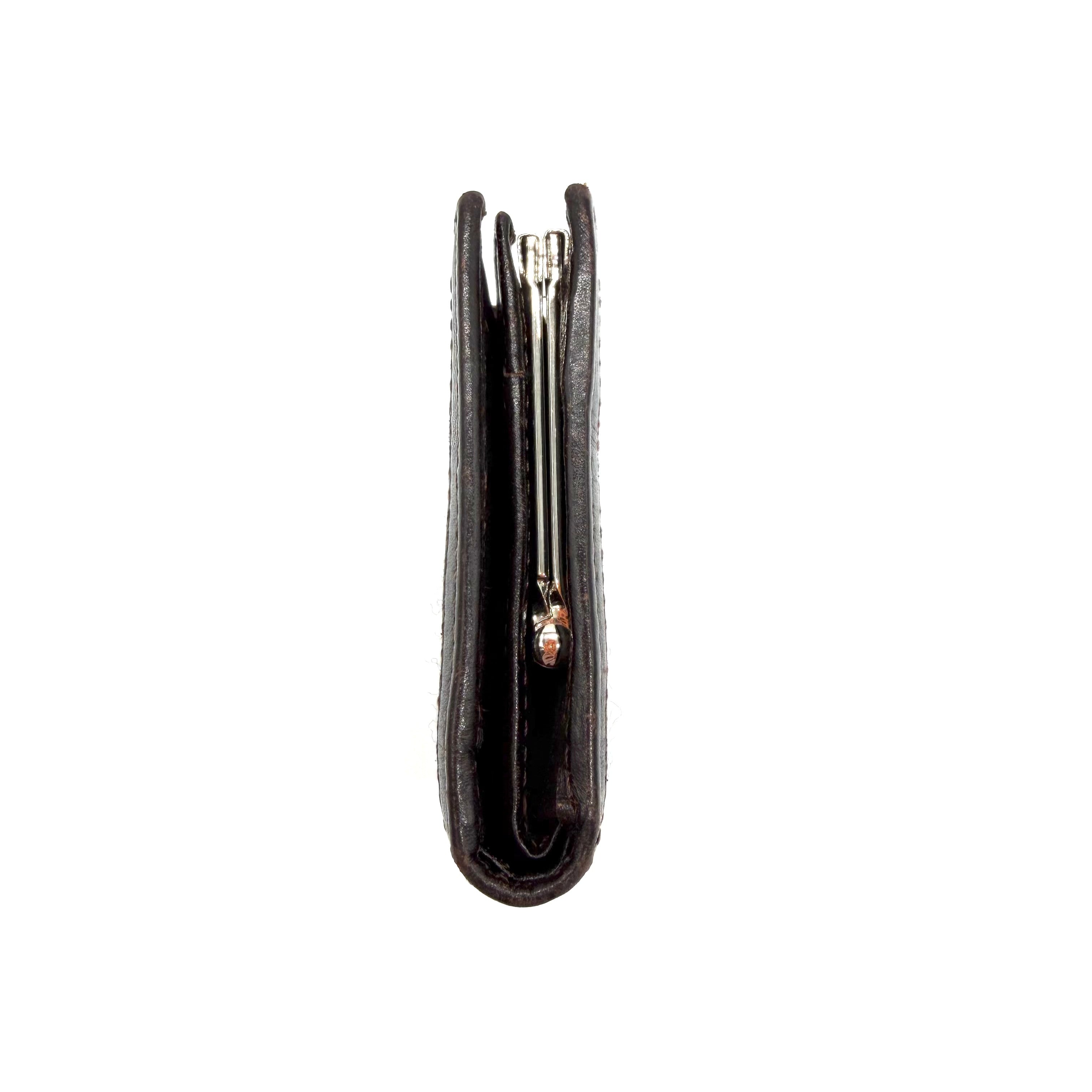 Fendi | Zucca Compact Bifold Wallet | Brown FF Jacquard and Leather | Silver-Tone Hardware