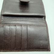 Fendi | Zucca Compact Bifold Wallet | Brown FF Jacquard and Leather | Silver-Tone Hardware