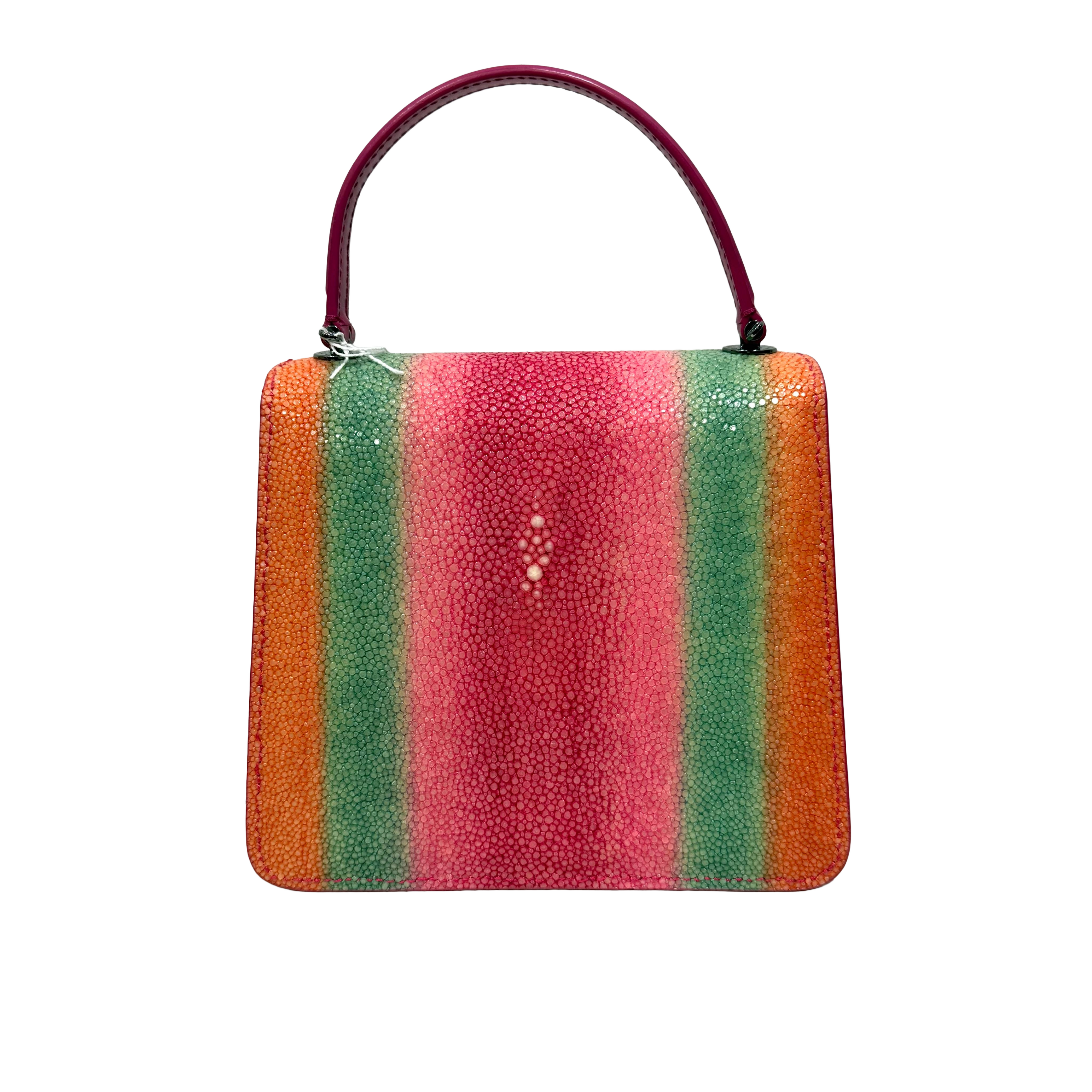 Bvlgari | Rainbow Gradient Serpenti Top Handle Bag – Multicolor Exotic Texture Mini Satchel (Pristine Condition)