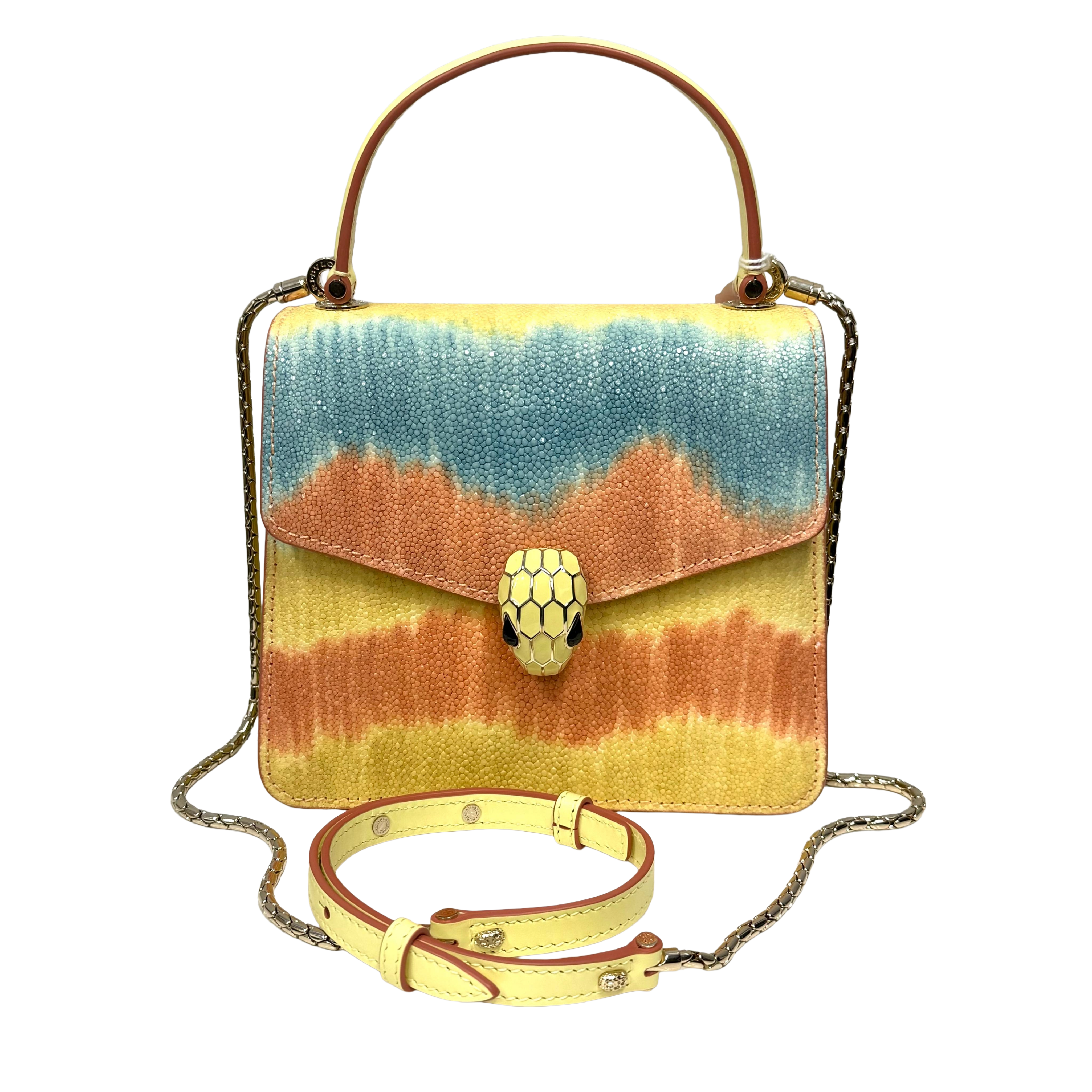 Bvlgari | Sunset Ombre Serpenti-Style Exotic Top Handle Mini Satchel (Pristine Condition)
