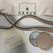 Gucci | Beige Pebbled Leather Bamboo Top Handle Satchel (Excellent Condition)