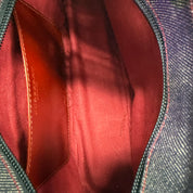 Burberry | Vintage Check Canvas Tote Bag with Denim Pocket (Excellent Condition)