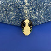 Bvlgari | Royal Blue Serpenti Chain Shoulder Bag – Exotic Textured Flap Mini Crossbody (Excellent Condition)