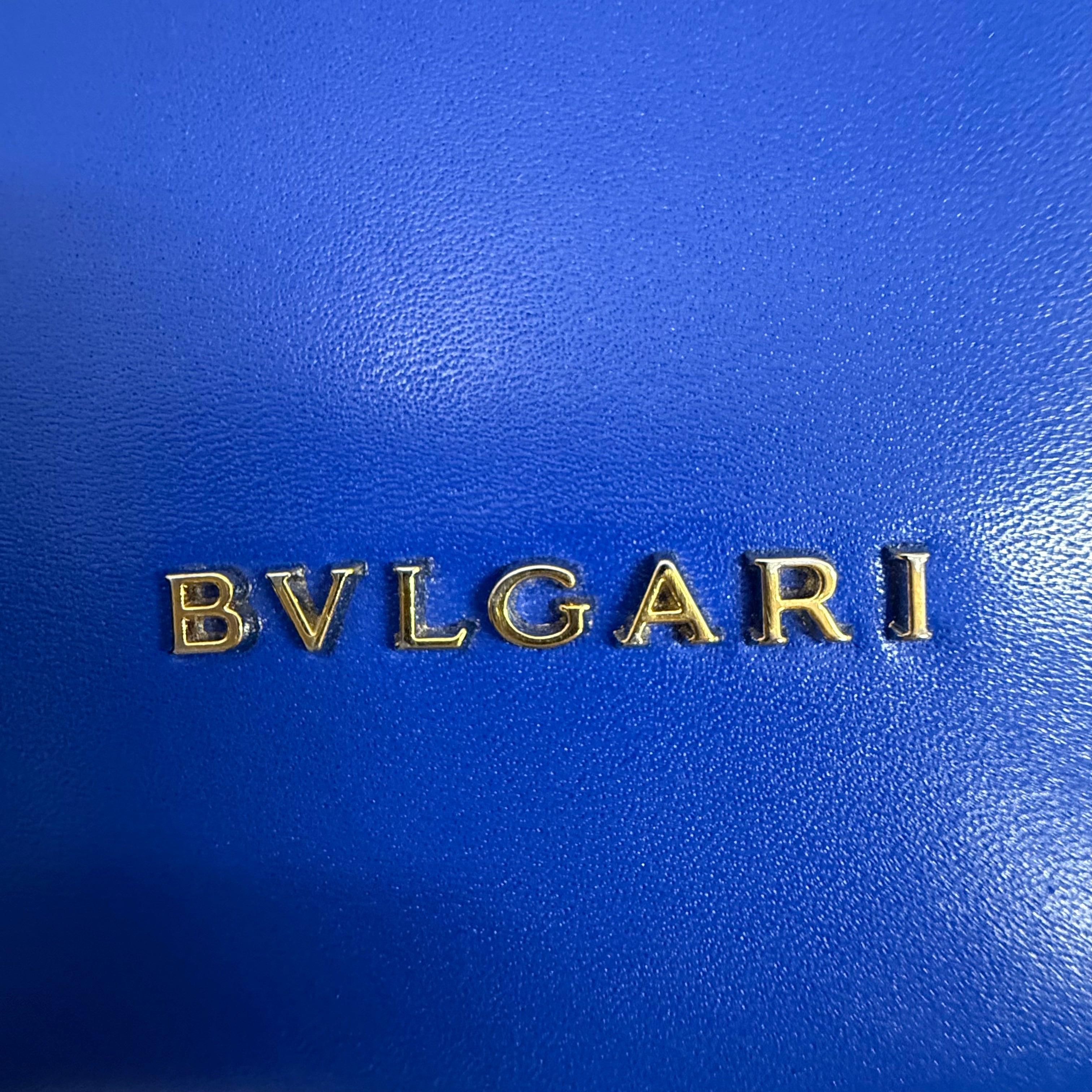 Bvlgari | Royal Blue Serpenti Chain Shoulder Bag – Exotic Textured Flap Mini Crossbody (Excellent Condition)