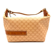 Celine | Macadam Triomphe Shoulder Bag | Beige Triomphe Canvas and Tan Leather | Gold-Tone Hardware
