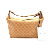 Celine | Macadam Triomphe Shoulder Bag | Beige Triomphe Canvas and Tan Leather | Gold-Tone Hardware