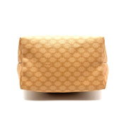 Celine | Macadam Triomphe Shoulder Bag | Beige Triomphe Canvas and Tan Leather | Gold-Tone Hardware