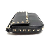 Valentino Garavani | Rockstud Crossbody Bag | Black Grained Leather | Gold-Tone Studded Hardware
