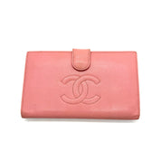 Chanel | CC Caviar Leather Long Wallet | Pink Caviar Leather | Gold-Tone Hardware