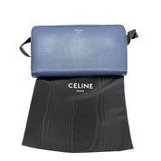 Celine | Long Zipped Wallet | Blue Leather | Gold-Tone Hardware