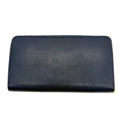 Celine | Long Zipped Wallet | Blue Leather | Gold-Tone Hardware