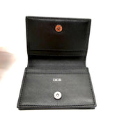 Dior | Oblique Card Holder | Black Dior Oblique Canvas and Leather | Silver-Tone Hardware