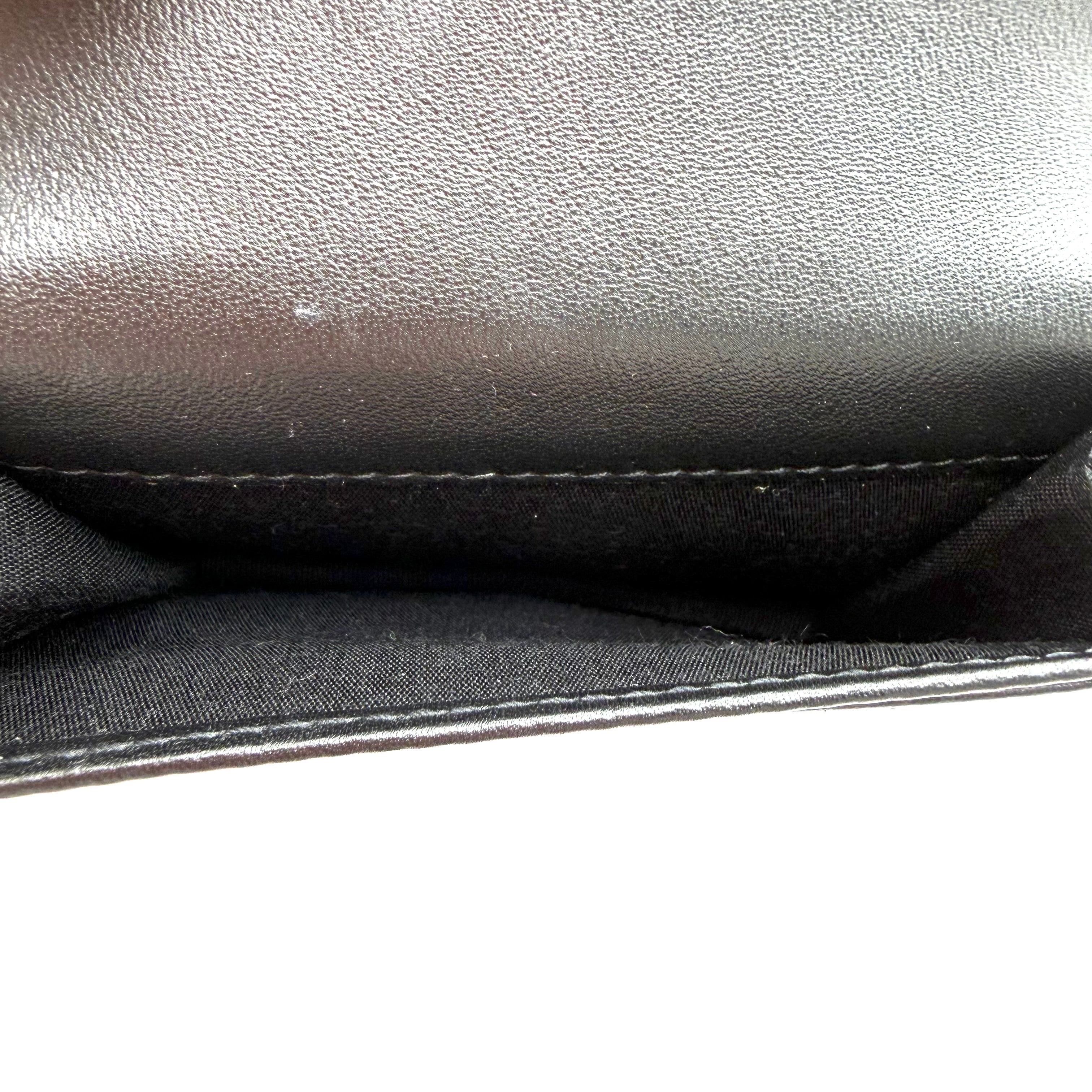 Dior | Oblique Card Holder | Black Dior Oblique Canvas and Leather | Silver-Tone Hardware