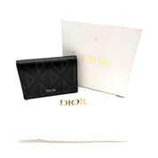 Dior | Oblique Card Holder | Black Dior Oblique Canvas and Leather | Silver-Tone Hardware