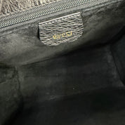 Gucci | Black Ostrich Leather Top Handle Bag (Pristine Condition)