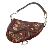 Dior | Embroidered Saddle Bag – Brown Leather (Pristine Condition)