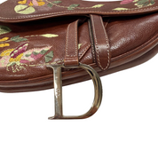 Dior | Embroidered Saddle Bag – Brown Leather (Pristine Condition)