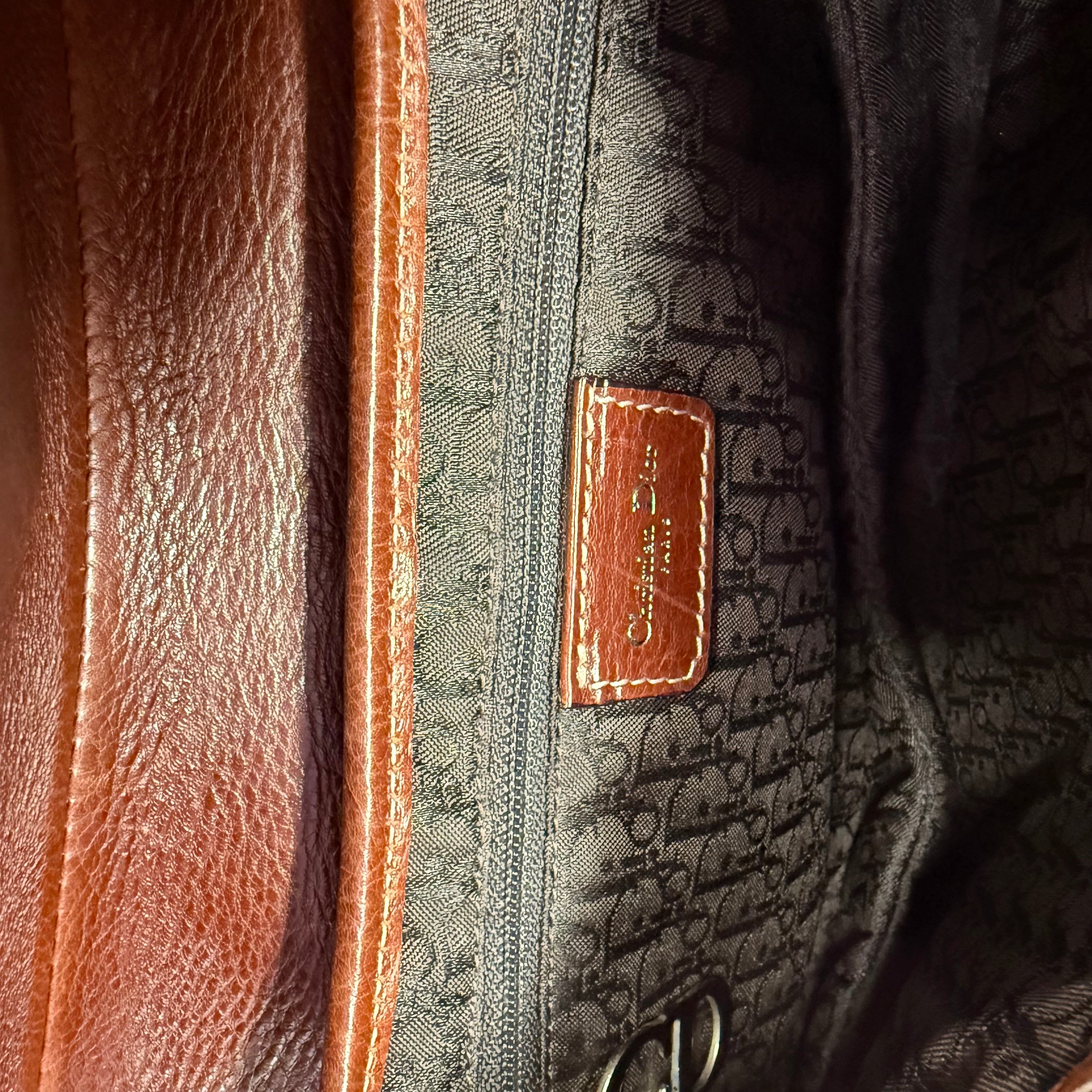 Dior | Embroidered Saddle Bag – Brown Leather (Pristine Condition)