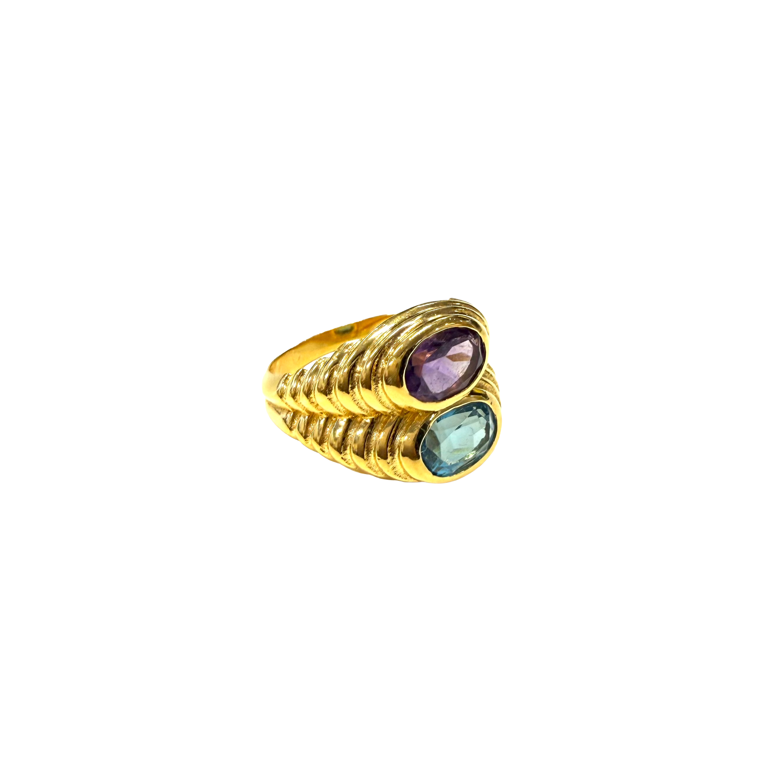 Hawkeye Vintage - Amethyst & Topaz Ring