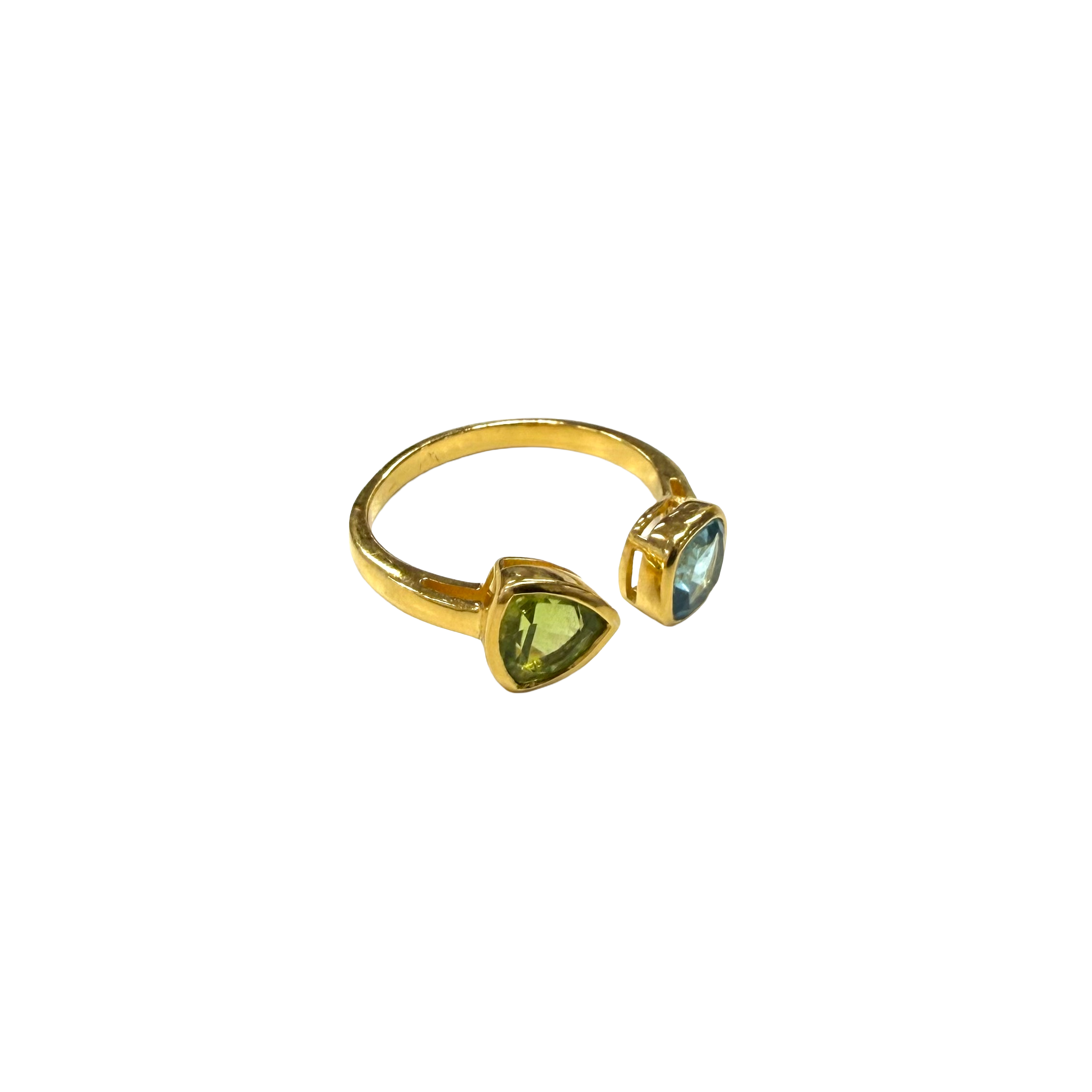 Hawkeye Vintage - Peridot & Topaz Ring
