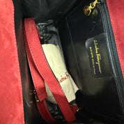 Salvatore Ferragamo | Vara Bow Top Handle Bag – Red Suede (Good Condition)