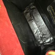 Salvatore Ferragamo | Vara Bow Top Handle Bag – Red Suede (Good Condition)