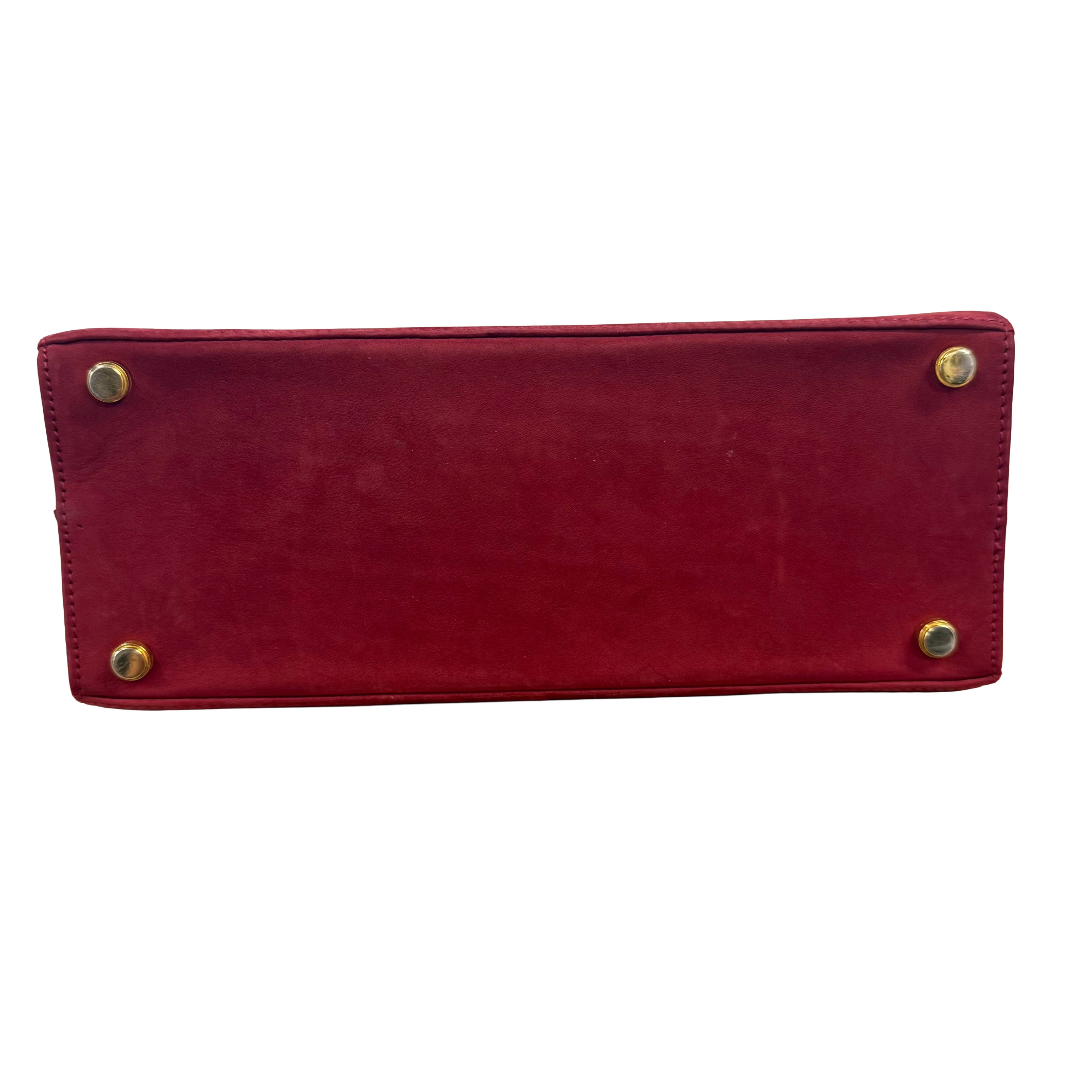 Salvatore Ferragamo | Vara Bow Top Handle Bag – Red Suede (Good Condition)