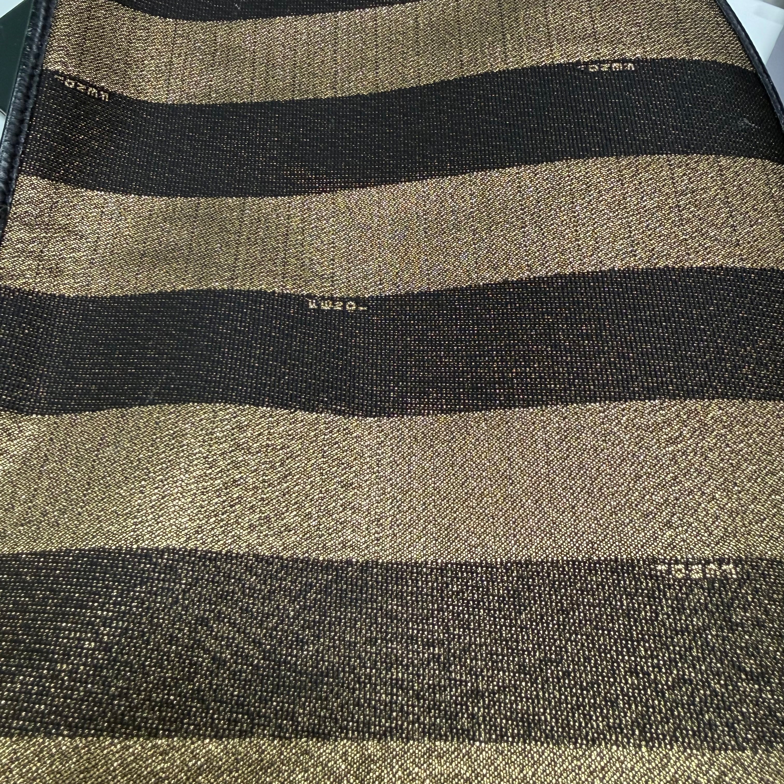 Fendi | Pequin Stripe Cosmetic Bag Set – Brown & Black (Pristine Condition)