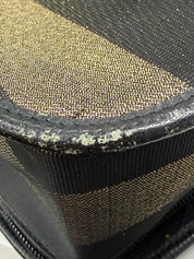 Fendi | Pequin Stripe Cosmetic Bag Set – Brown & Black (Pristine Condition)