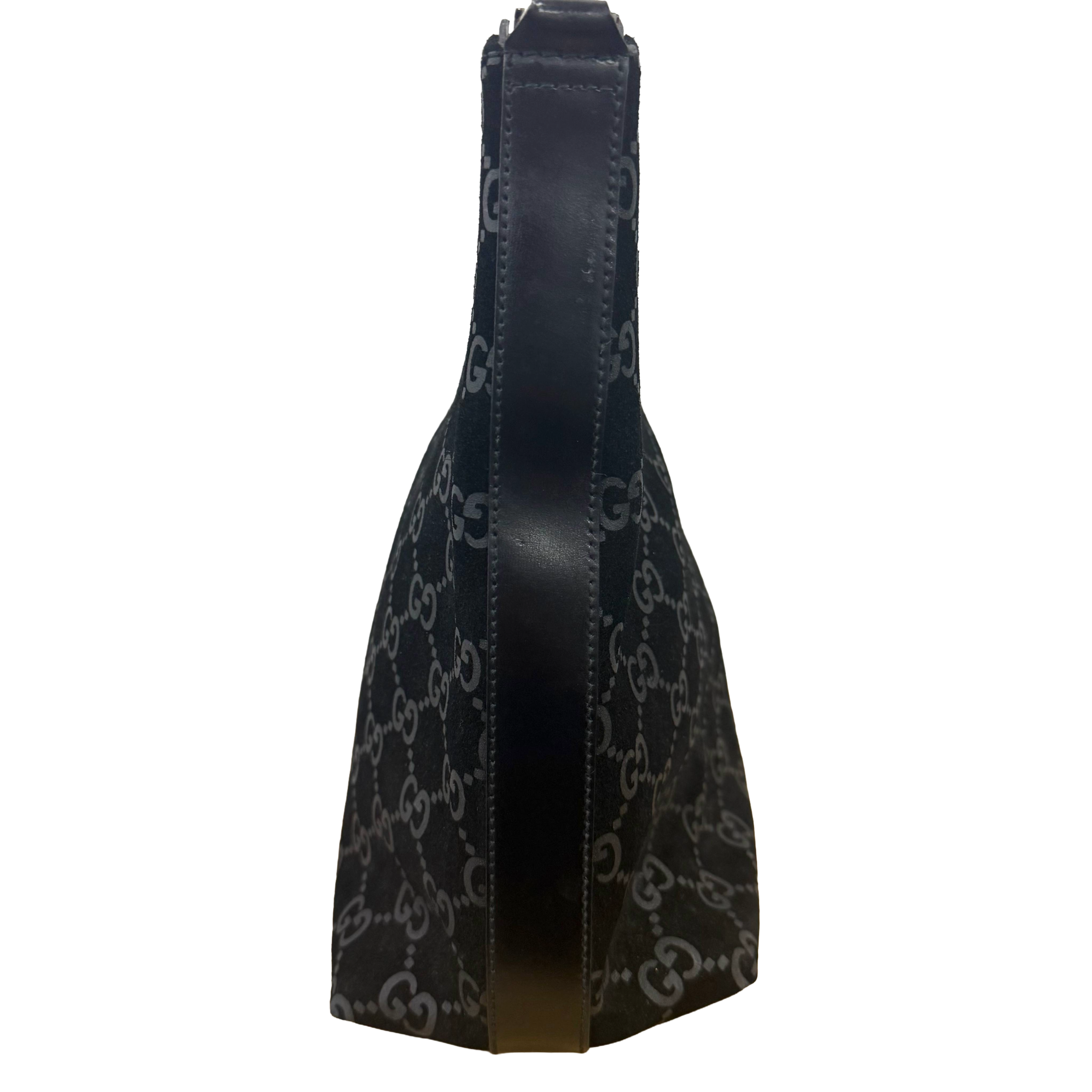 Gucci |  Black GG Jacquard Hobo Bag (Pristine Condition)