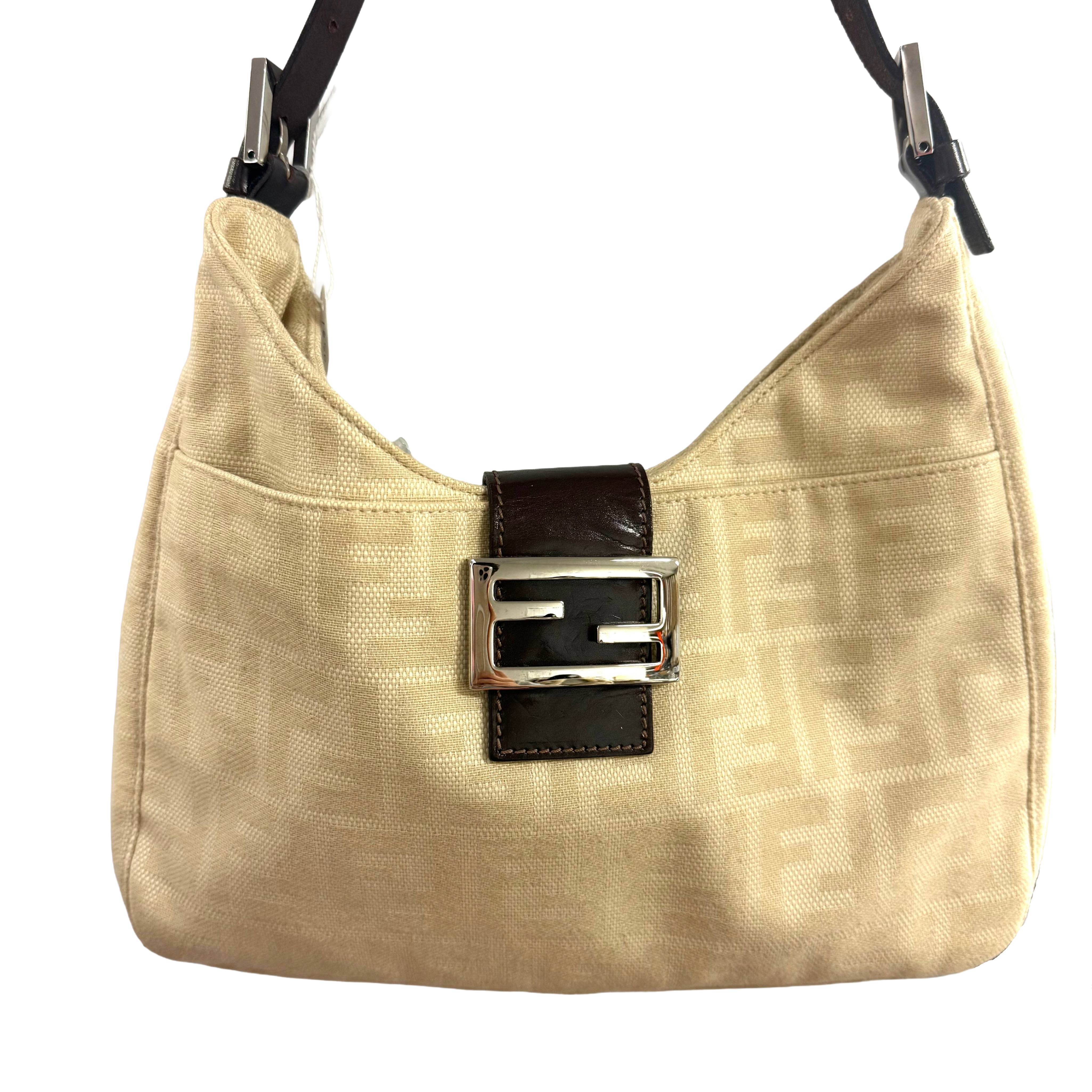 Fendi | Zucca Baguette – Beige Canvas (Pristine Condition)