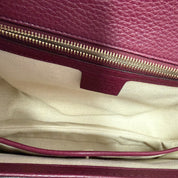 Gucci | Bamboo Top Handle Bag – Burgundy Leather (Pristine Condition)