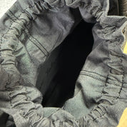 Salvatore Ferragamo | Woven Black Basket Bag with Drawstring Pouch (Pristine Condition)