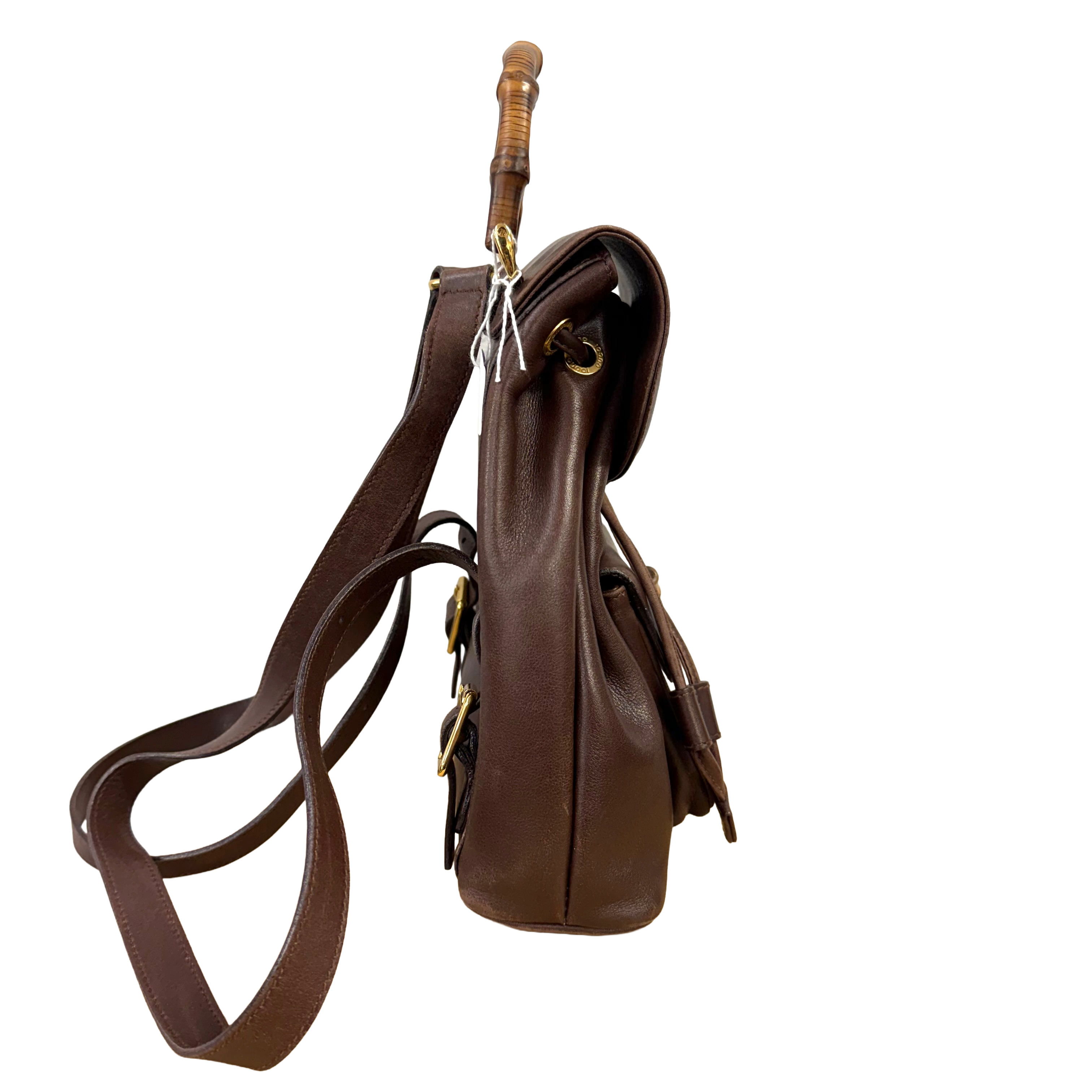 Gucci | Bamboo Leather Backpack – Brown (Excellent Condition)