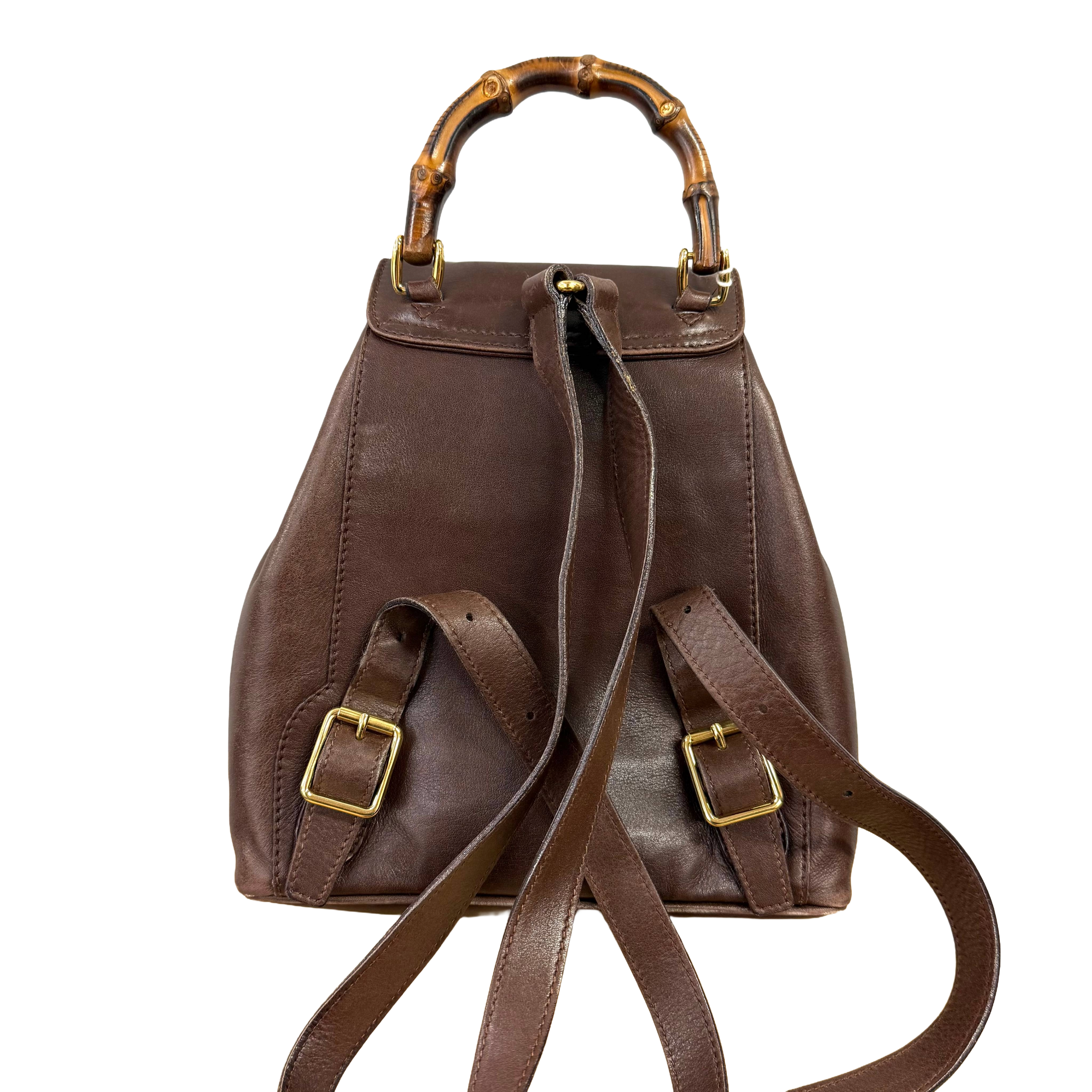 Gucci | Bamboo Leather Backpack – Brown (Excellent Condition)