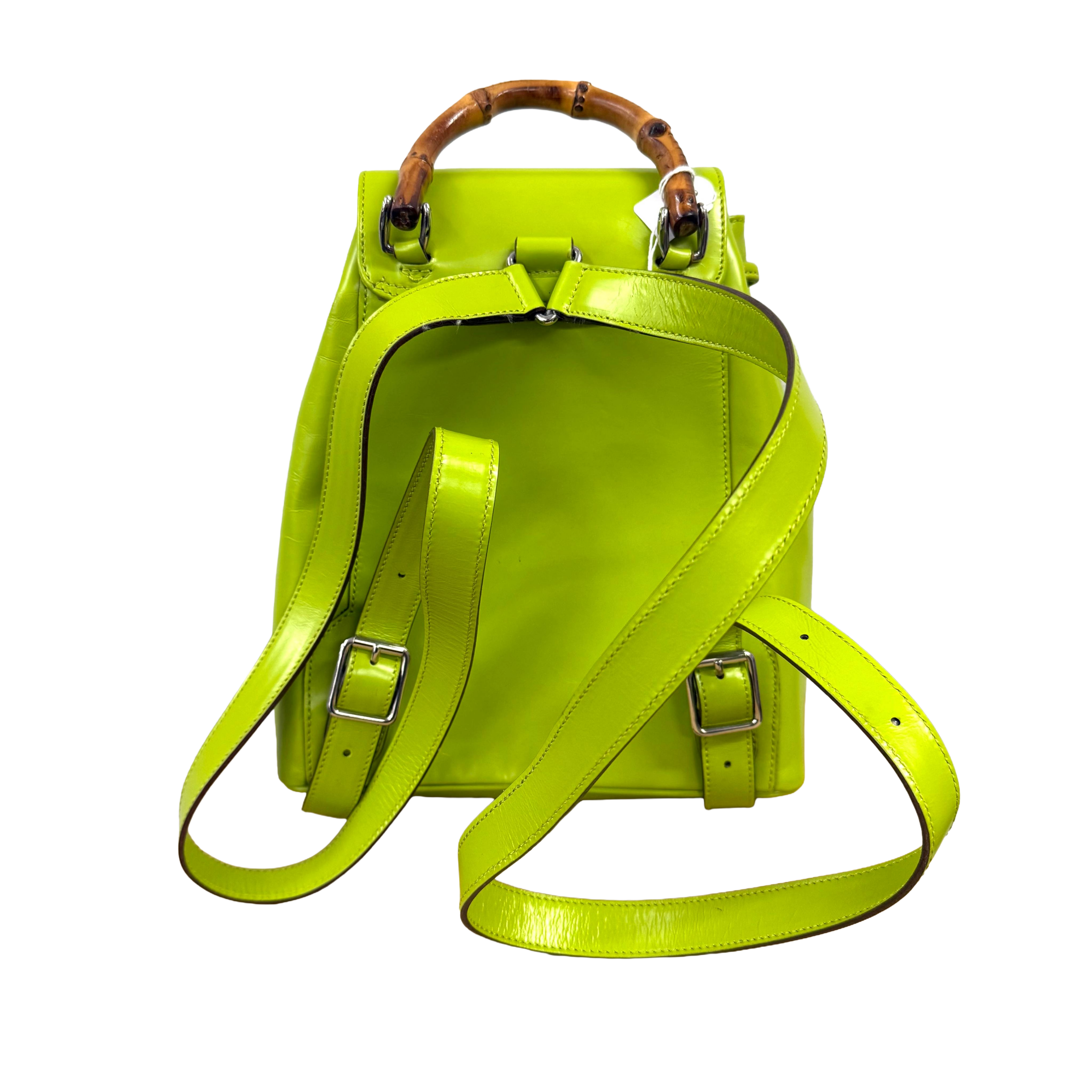 Gucci | Bamboo Leather Backpack – Green (Pristine Condition)