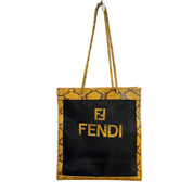 Fendi | Mesh & Python-Trim Tote – Yellow & Black (Pristine Condition)