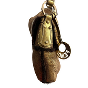 Fendi Metallic Shearling Shoulder Bag – Bronze & Gold (Prisitine Condition)