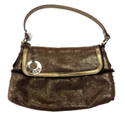 Fendi Metallic Shearling Shoulder Bag – Bronze & Gold (Prisitine Condition)