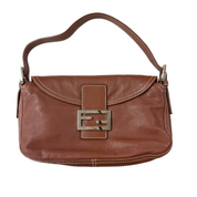 Fendi | Leather Baguette Shoulder Bag – Brown (Excellent Condition)